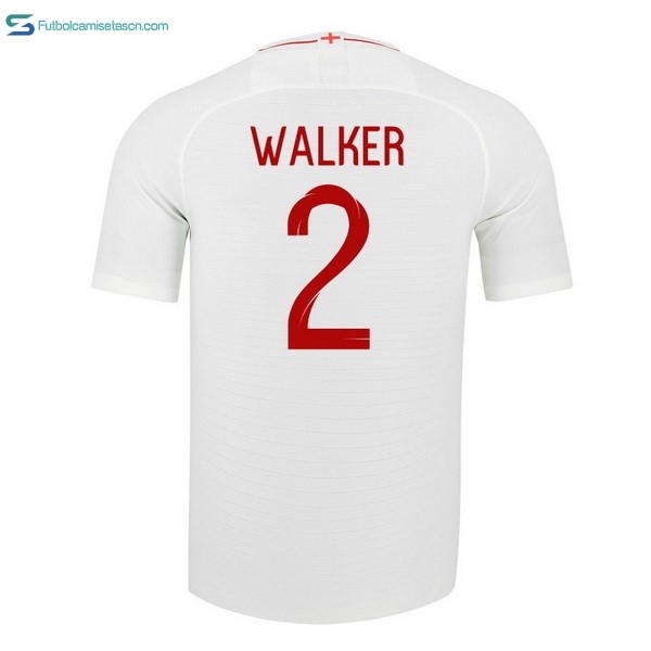 Camiseta Inglaterra 1ª Walker 2018 Blanco